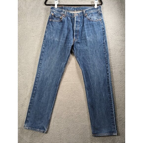 Levi's Other - Levi's Jeans Mens 38x36 (Actual 35x32) 501 XX Button Fly Distressed Y2K Blue